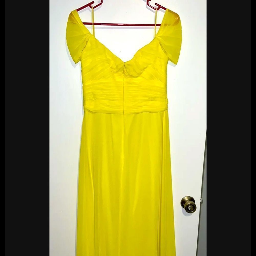 Ralph Lauren Ball Gown Prom Dress Yellow -  size 8 - Floor Length
